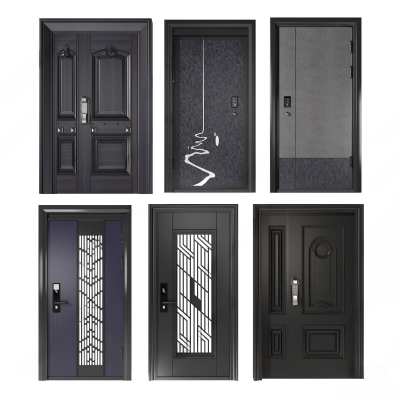 现代门组合3D模型下载